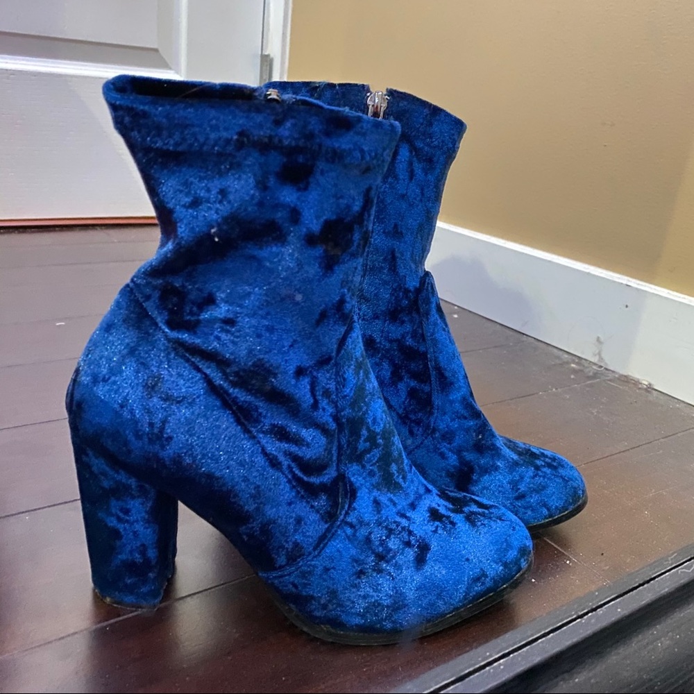 Blue Velvet Steve Madden Boots